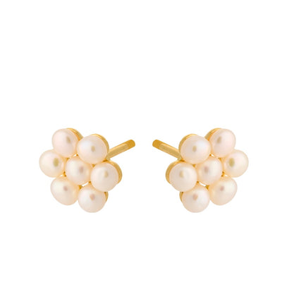 Pernille Corydon Ocean Bloom Pearl Cluster Stud Earrings