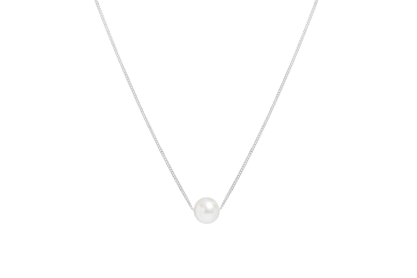 Small Floating Pearl Necklace