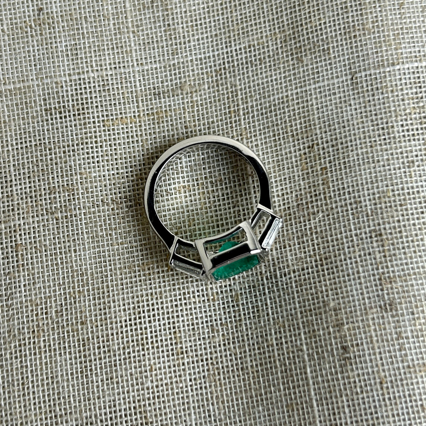 Brazilian Emerald and Diamond Ring