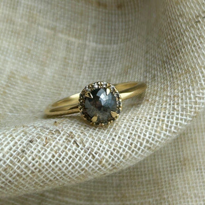 Pre-Loved Salt and Pepper Diamond Engagement Ring