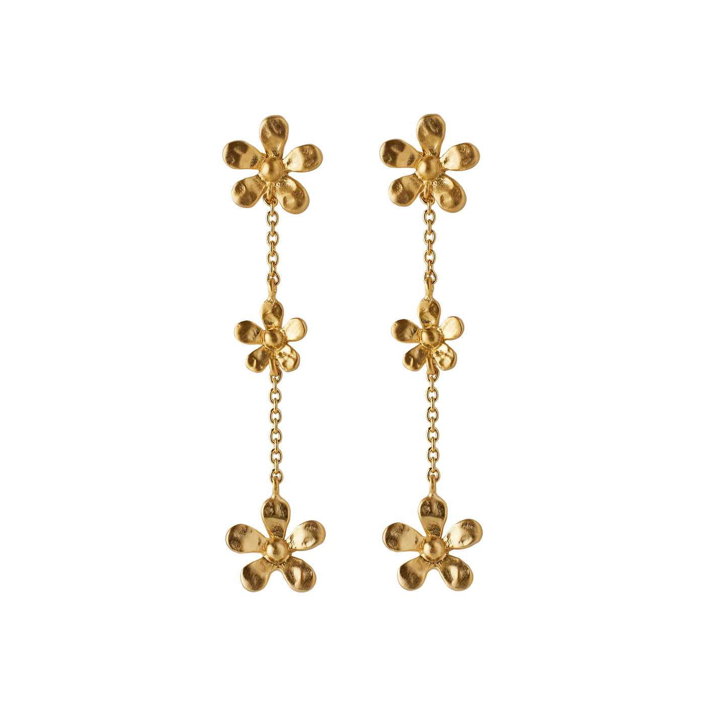 Pernille Corydon Gold Wild Poppy Drop Earrings