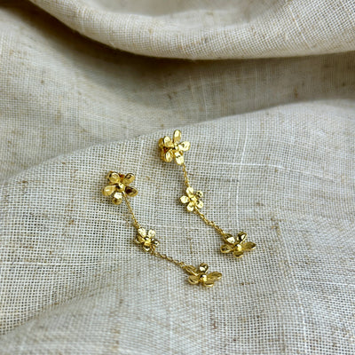 Pernille Corydon Gold Wild Poppy Drop Earrings