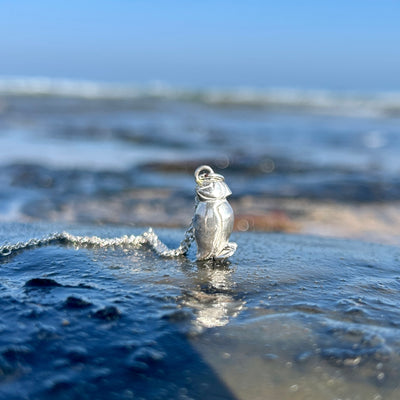 Silver Puffin Pendant