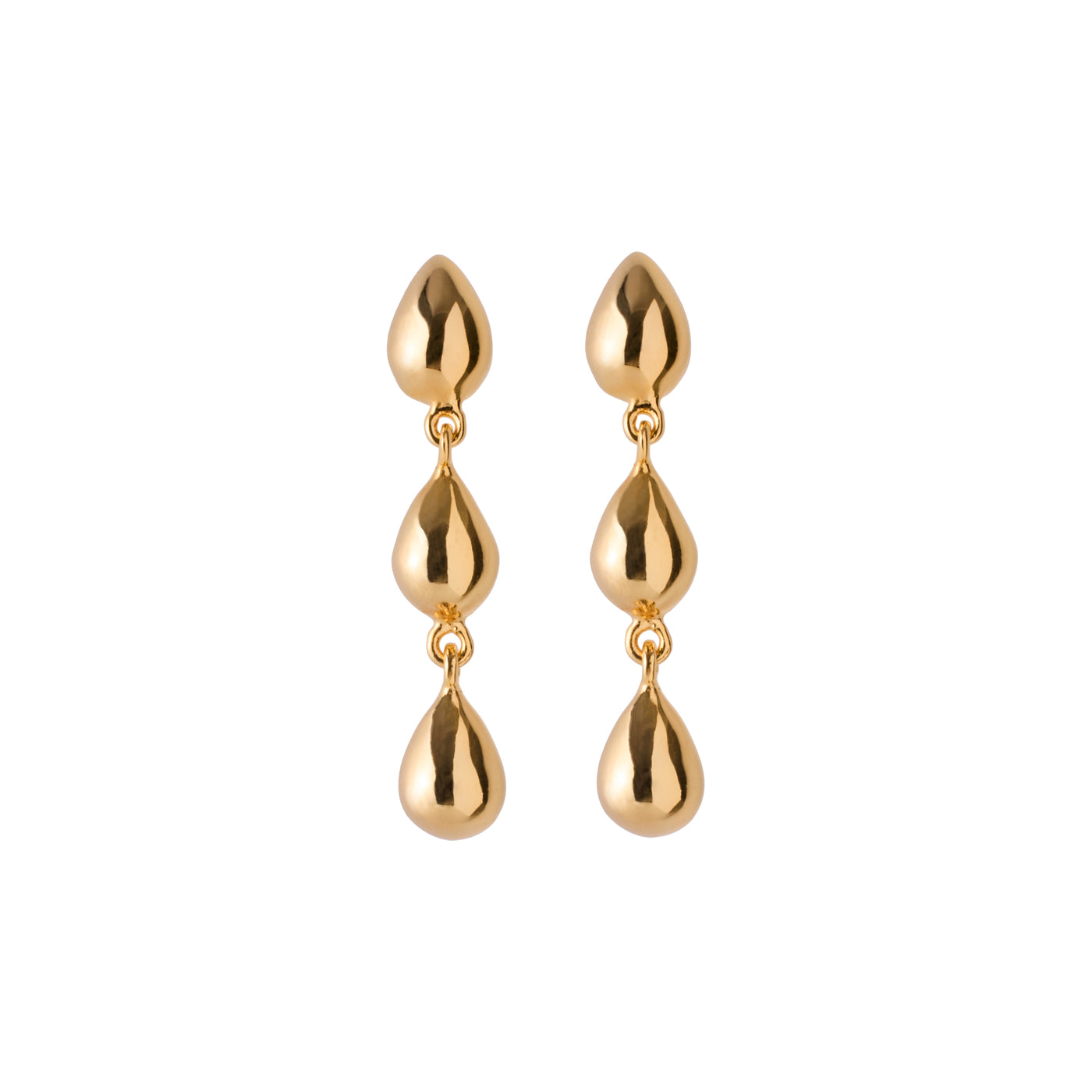 Pernille Corydon - Gold Rain Drop Earrings