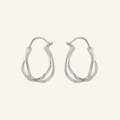 Pernille Corydon Gold Plated Stream Hoop Earrings