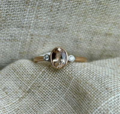 Morganite and Diamond Ring