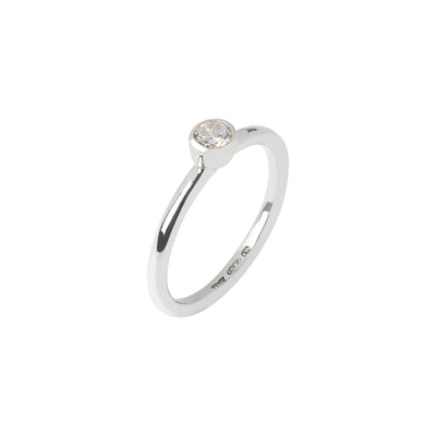 Cubic Zirconia and Silver Stacking Ring