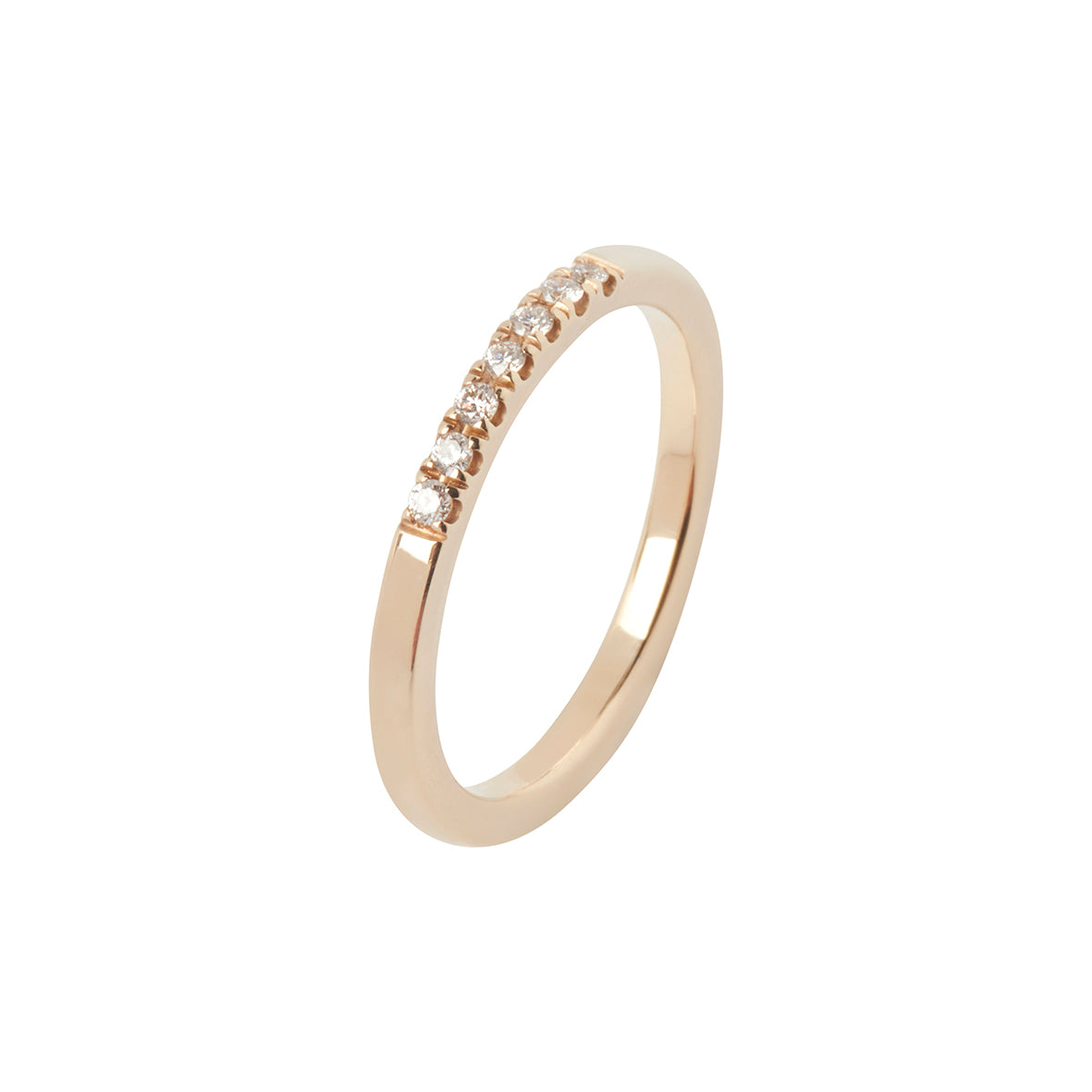 Gold Stacking Ring with Diamonds