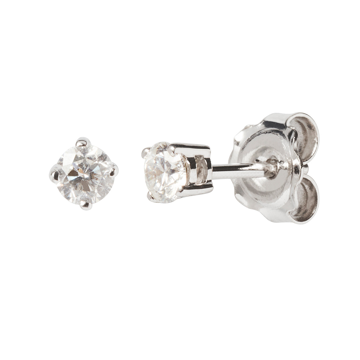 Diamond and Platinum Stud Earrings