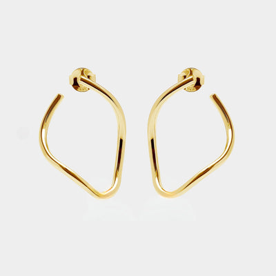 Recognised Gold Hoop Earrings with Pearls