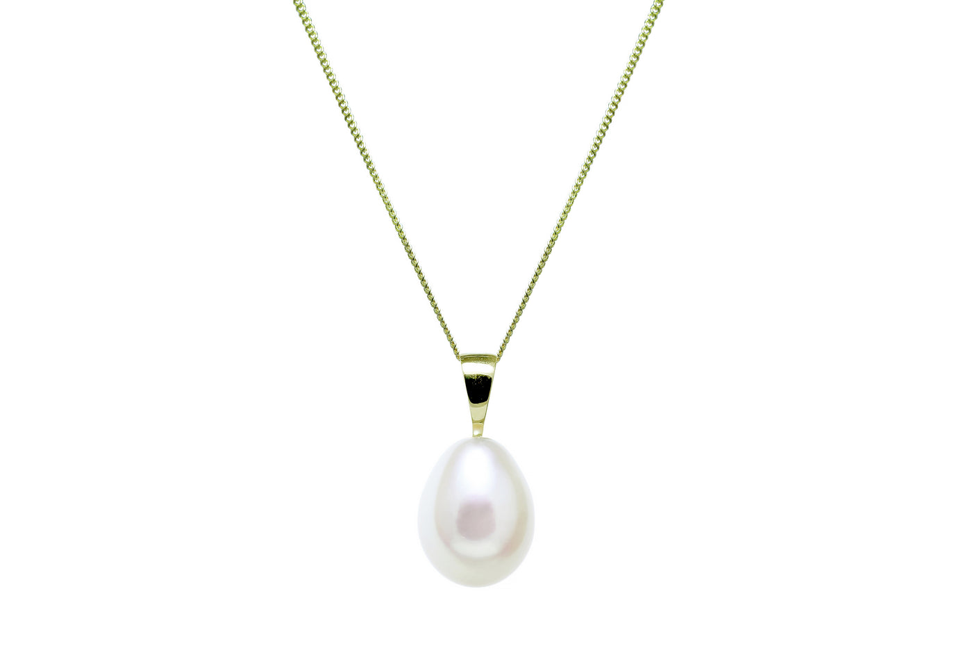 Gold Teardrop Pearl Pendant