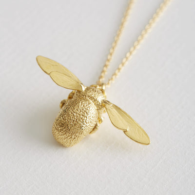Alex Monroe Bumblebee Necklace - Gold Plated