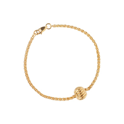 Gold Plated Melon Bead Bracelet