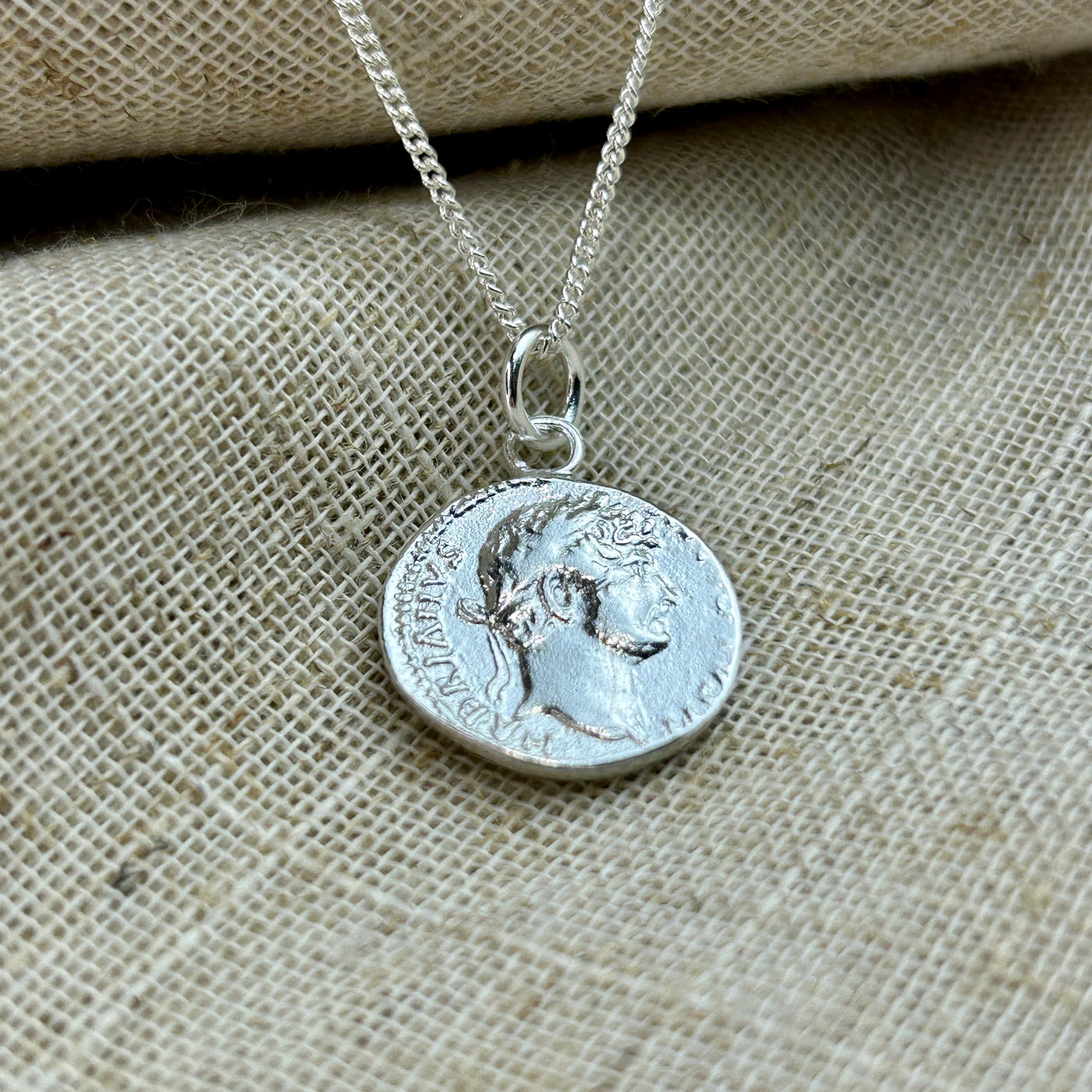 Silver Hadrian Roman Coin Pendant – Kirsty Taylor Goldsmiths