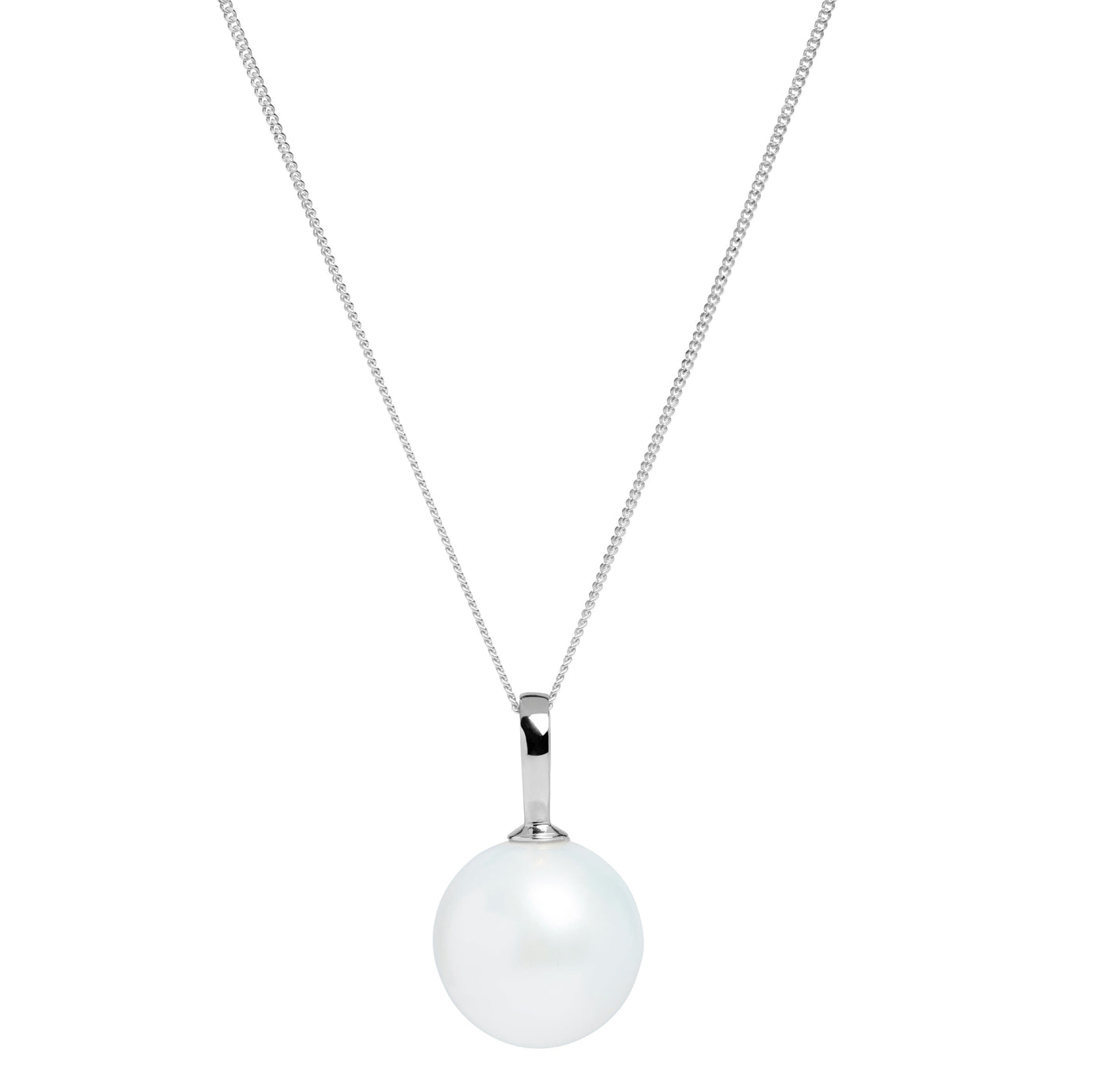Pearl necklace on a white background