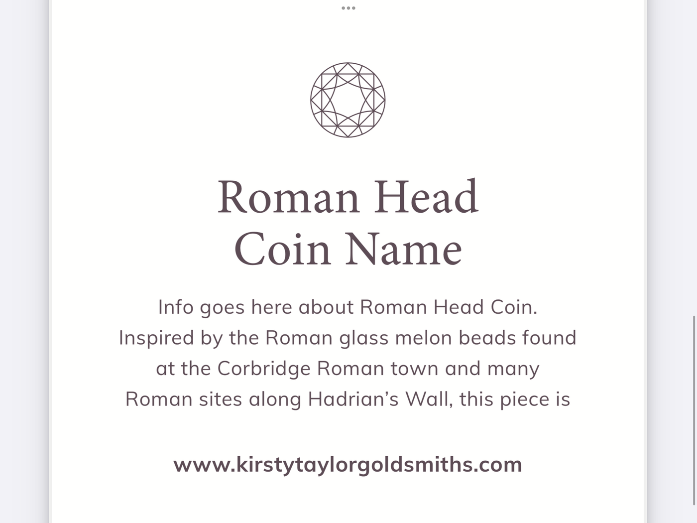 Silver Hadrian Roman Coin Pendant