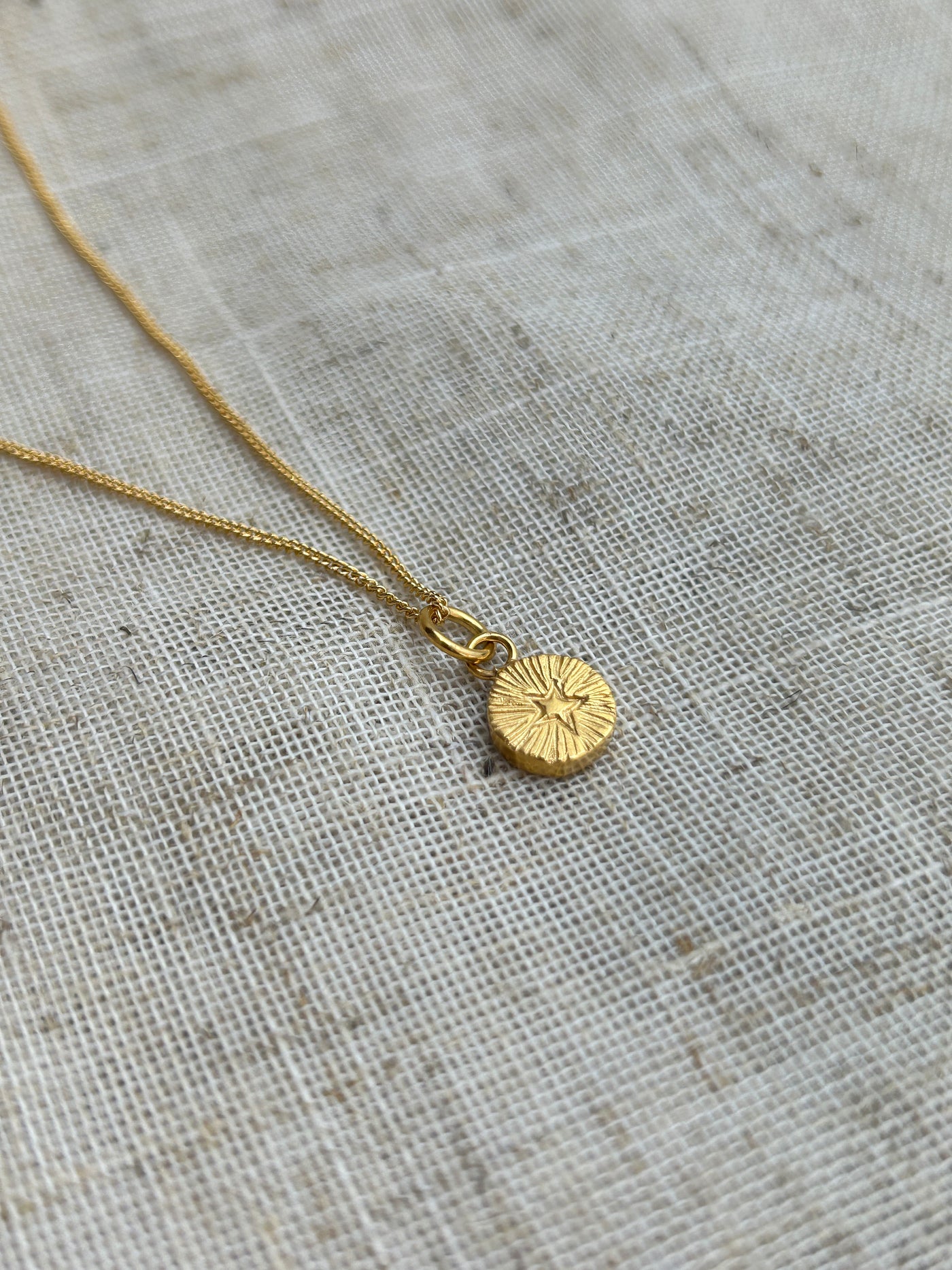 Gold Plated St. Cuthbert's Bead Pendant