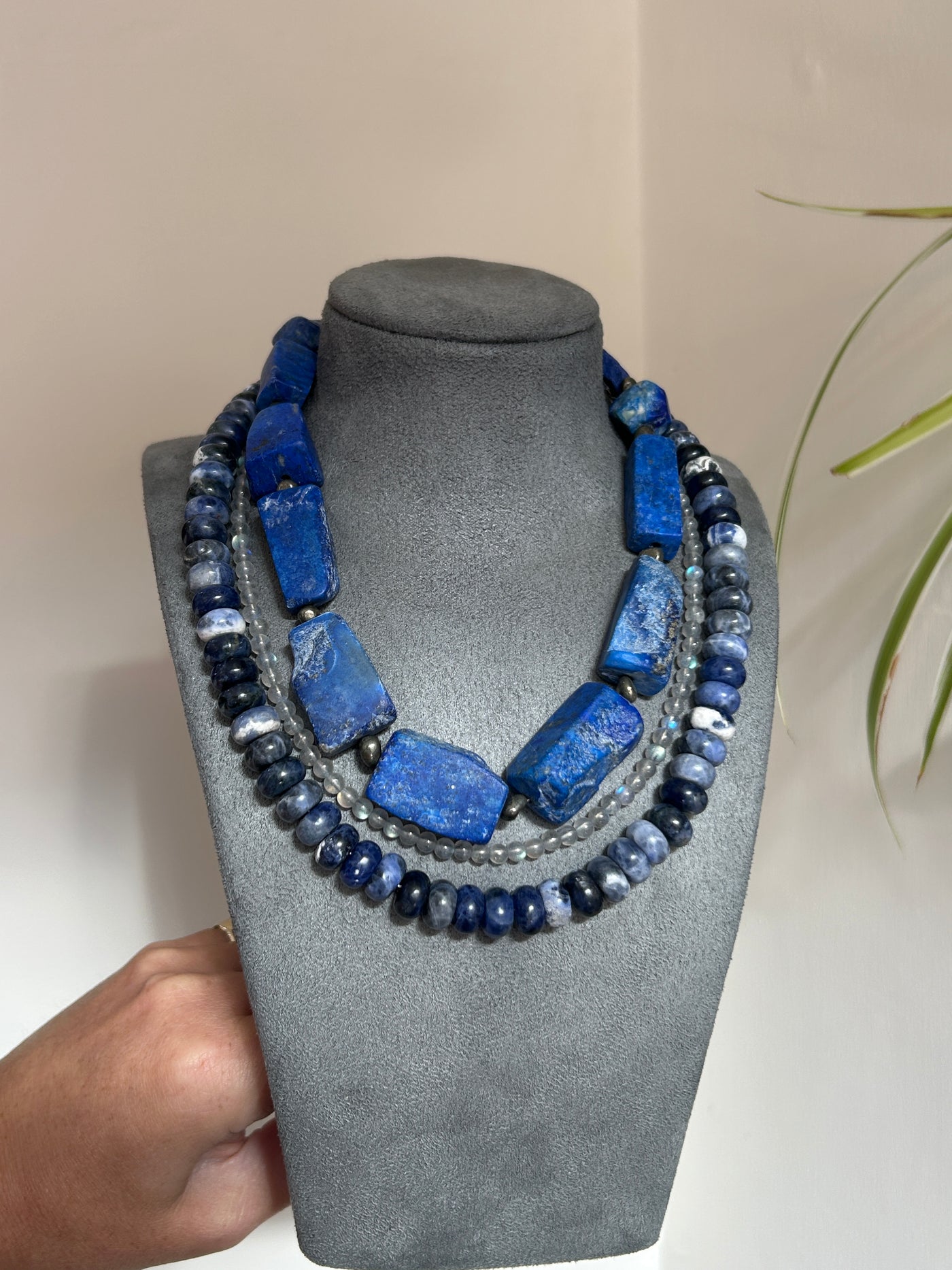 Rough Lapis Lazuli Bead Necklace