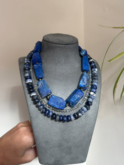 Rough Lapis Lazuli Bead Necklace