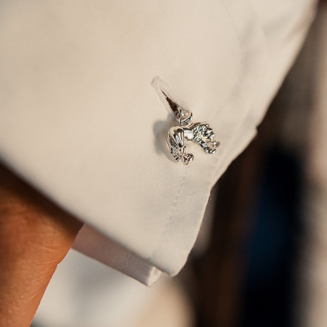 Silver Lion of Corbridge Cufflinks