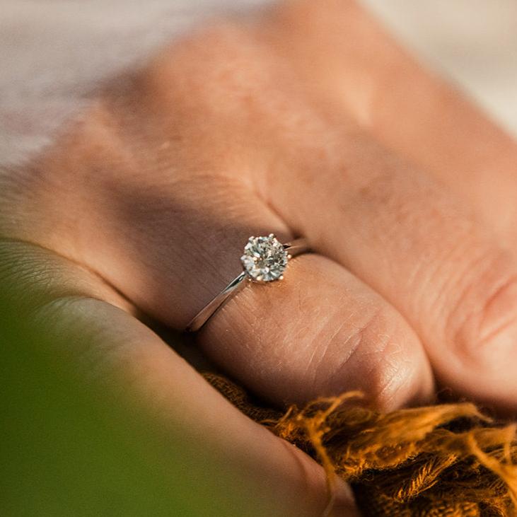 Lab Grown Round Diamond Ring