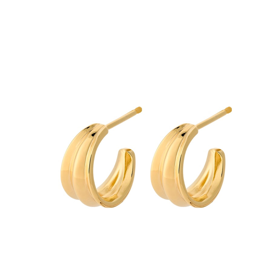 Pernille Corydon Mini Ocean Shine Gold Hoop Earrings