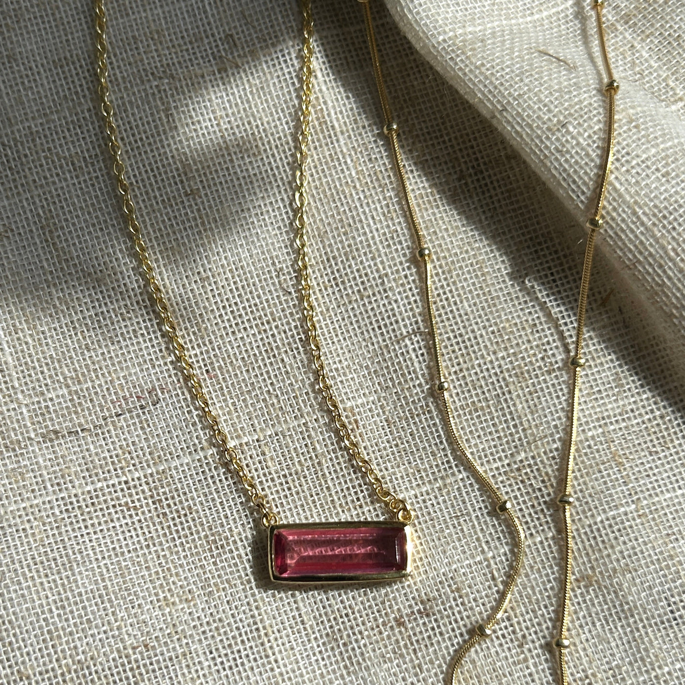 Beyond Biasa - Pink Tourmaline Oblong Pendant