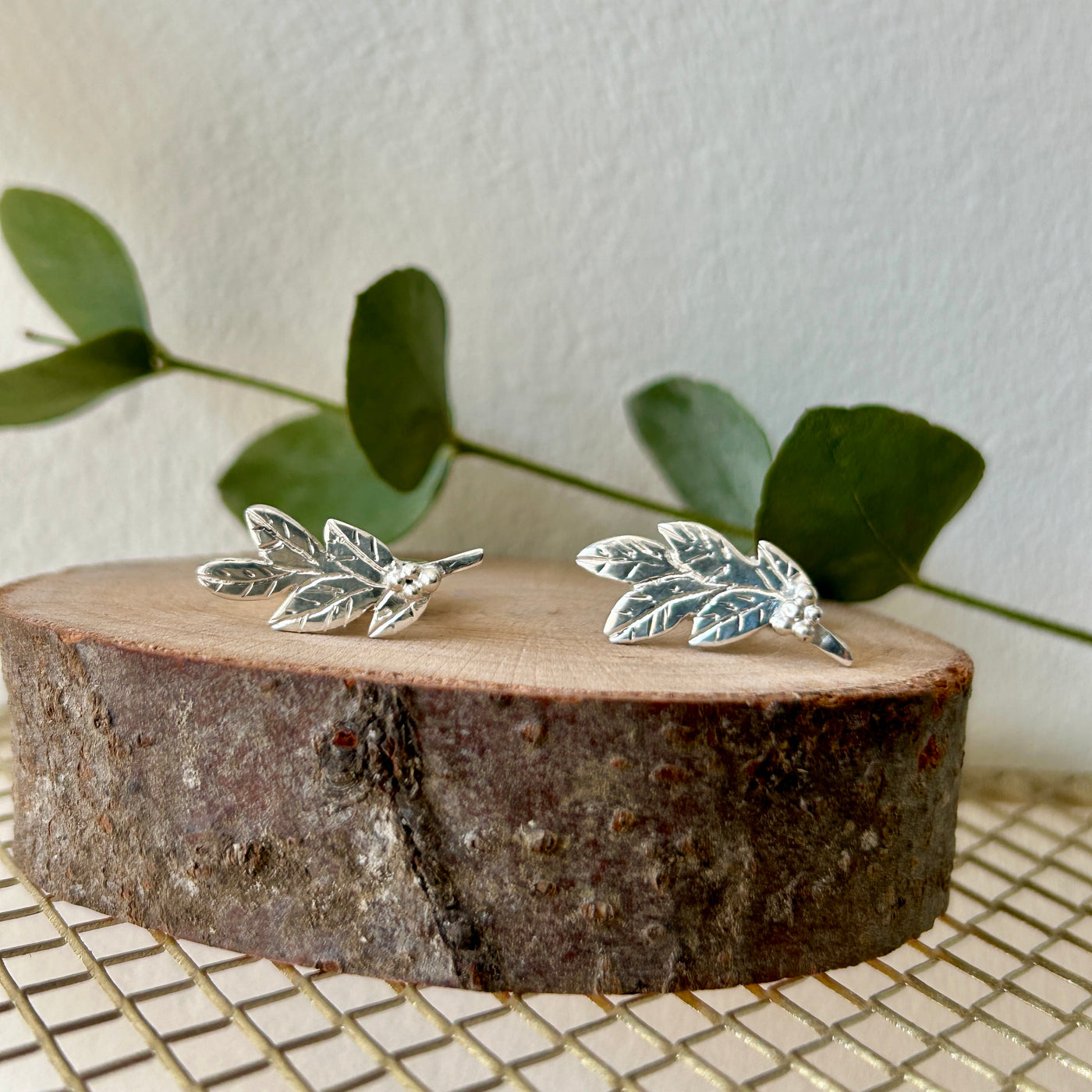 Silver Rowan Leaf Cufflinks