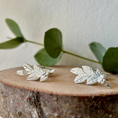 Silver Rowan Leaf Cufflinks