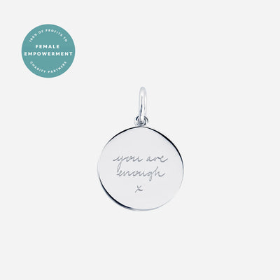 Silver 'You are Enough' Charm with Paperclip Chain