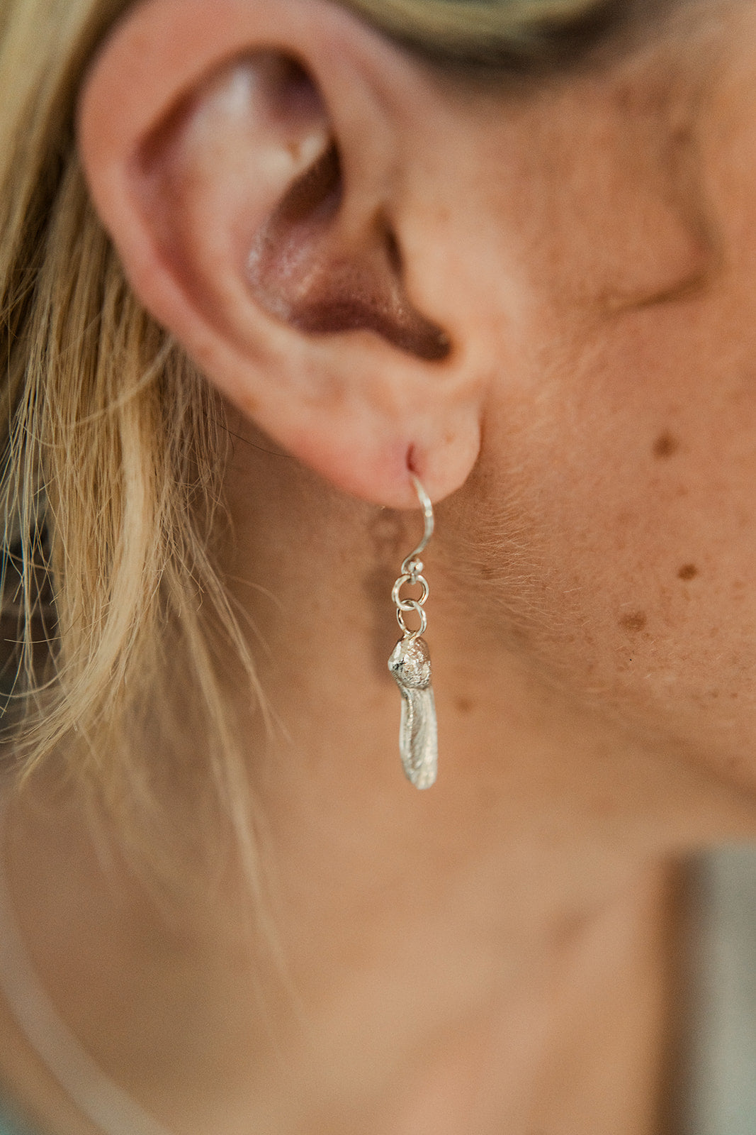Silver Sycamore Gap Seed Drop Earrings