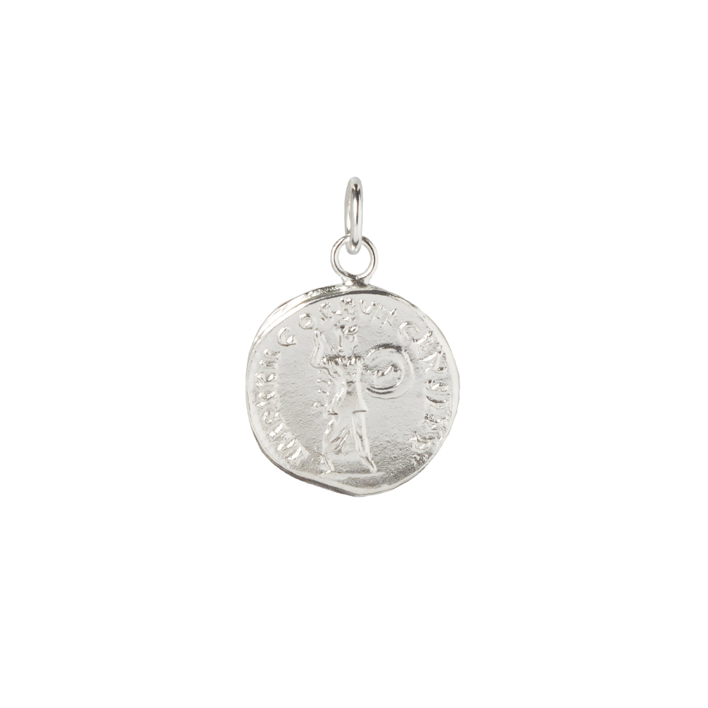 Silver Minerva Roman Coin Pendant