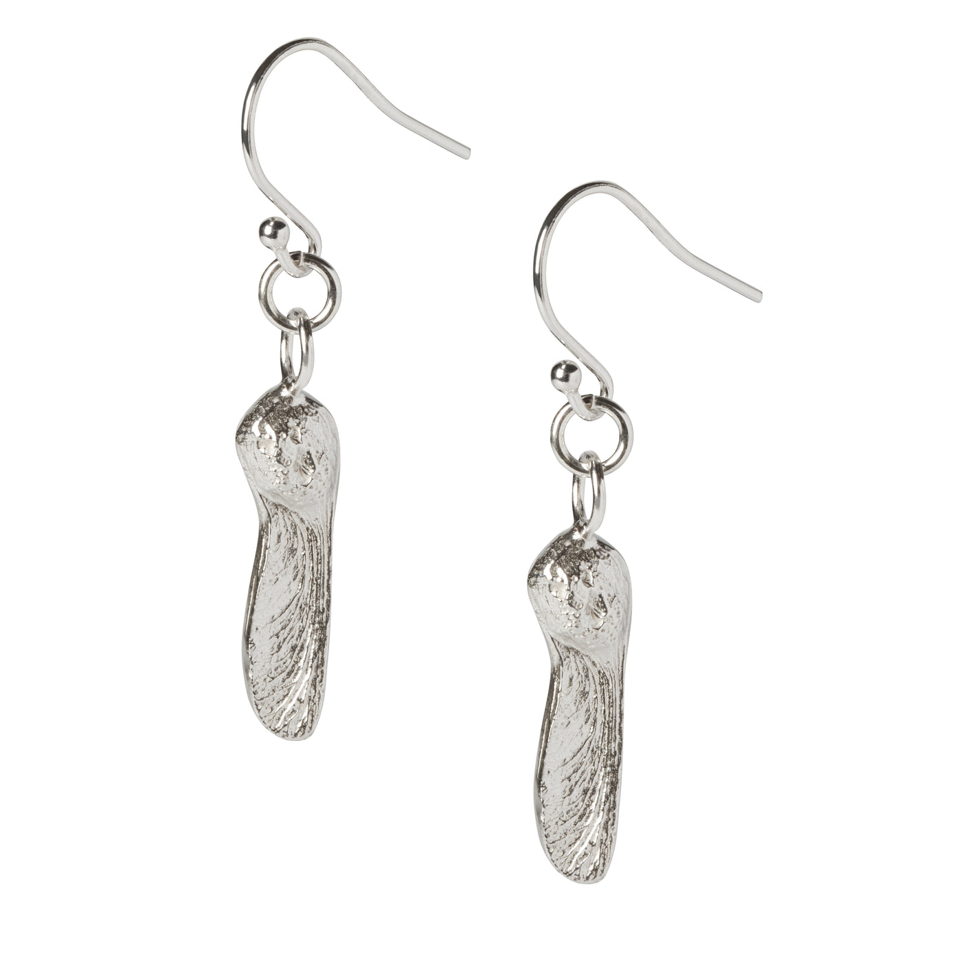 Silver Sycamore Gap Seed Drop Earrings
