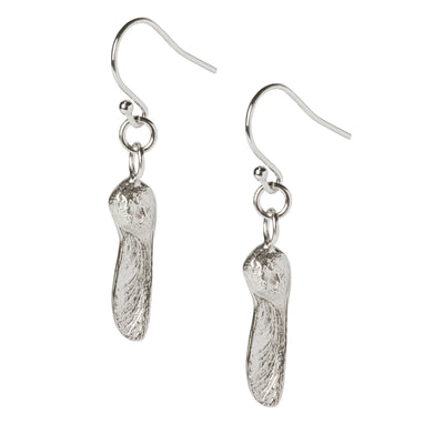 Silver Sycamore Gap Seed Drop Earrings
