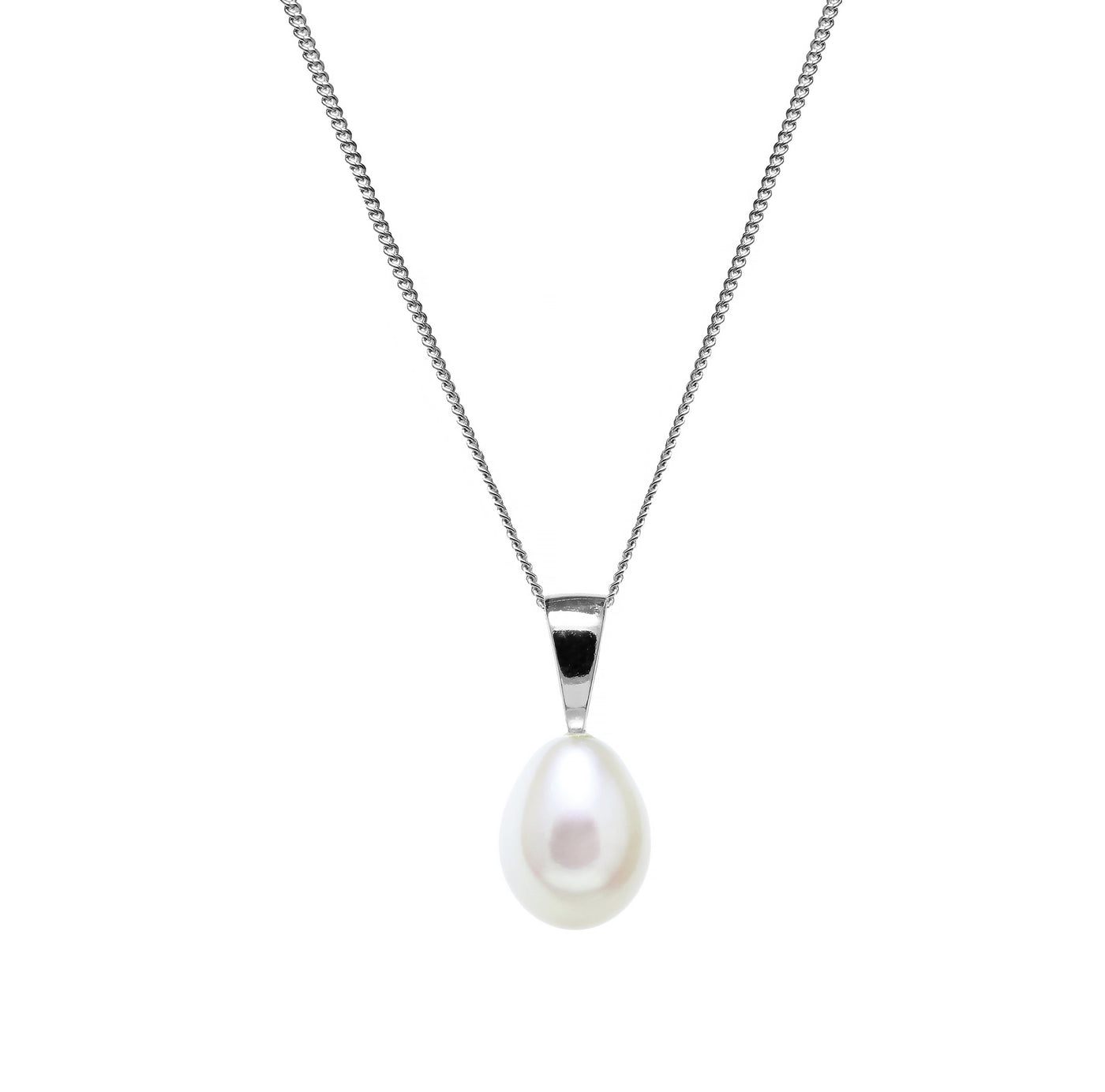 Pearl necklace on a white background