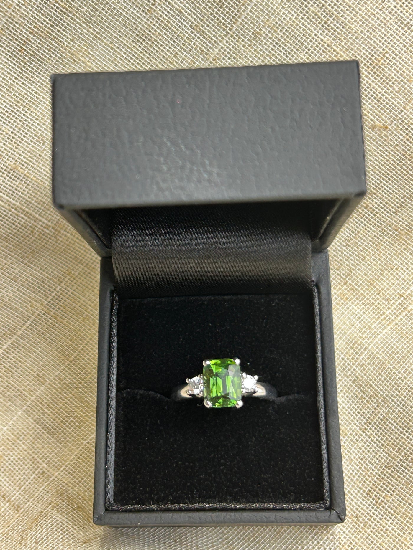 Tourmaline and Diamond Ring