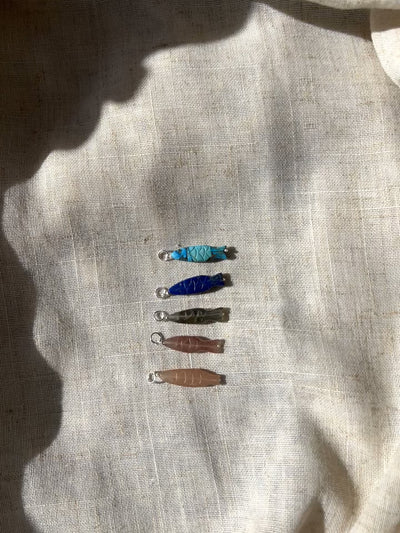 Gemstone Fish Charms