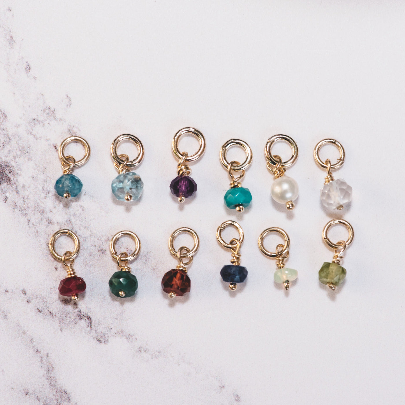 Yellow Gold Birthstone Charms