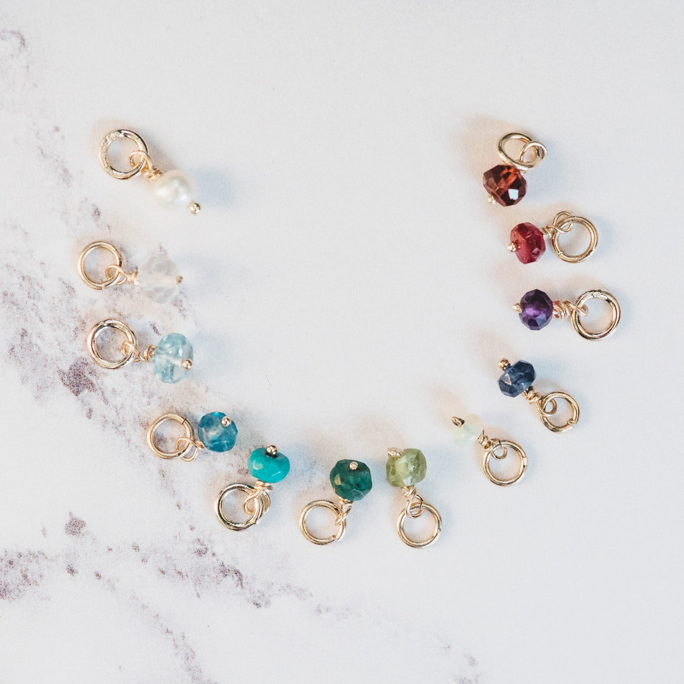 Yellow Gold Birthstone Charms