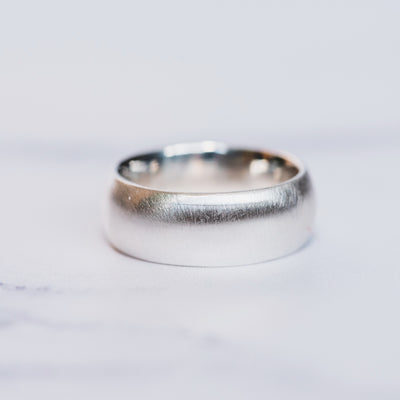 Silver 8mm Plain Court Ring