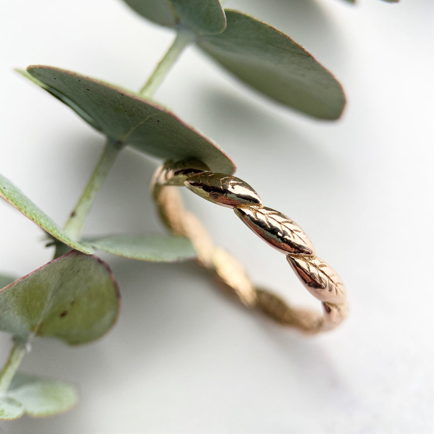 Rose Gold Laurel Leaf Ring