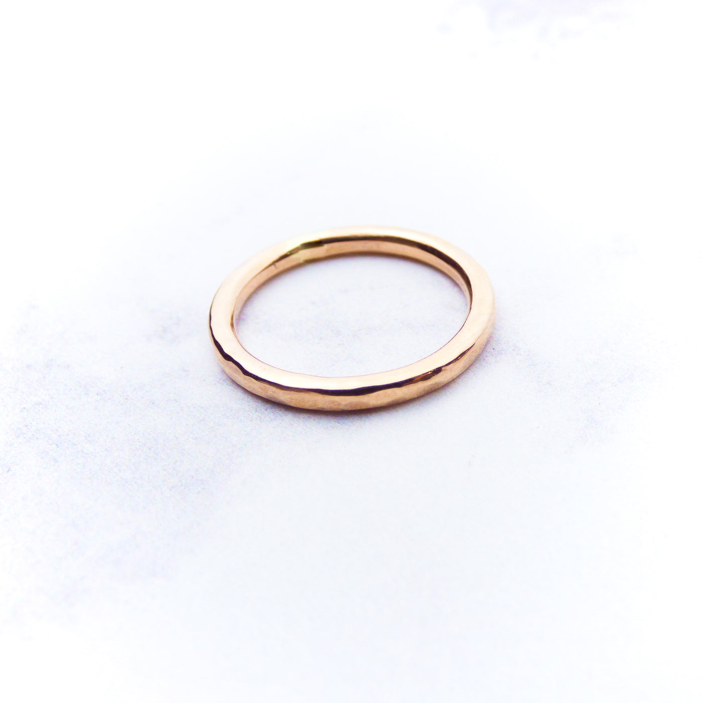 Rose Gold Hammered Ring