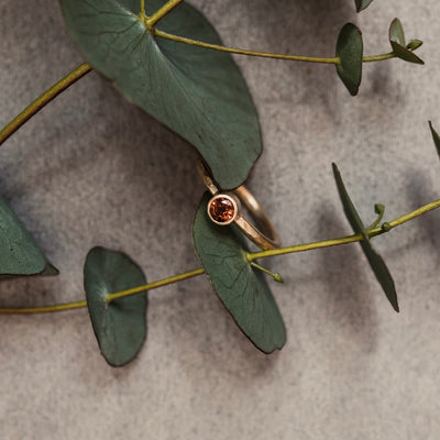 Red Spinel and Gold Ring