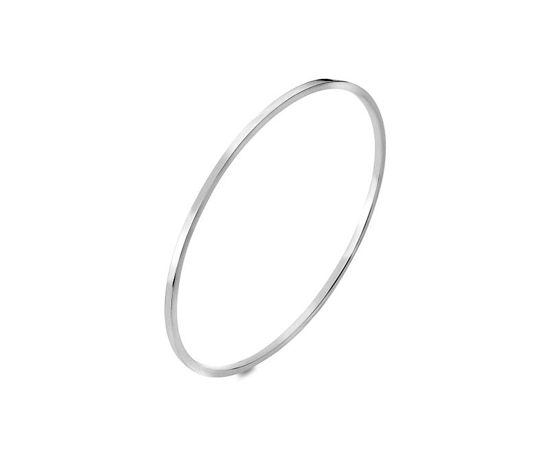 Silver Square Section Bangle